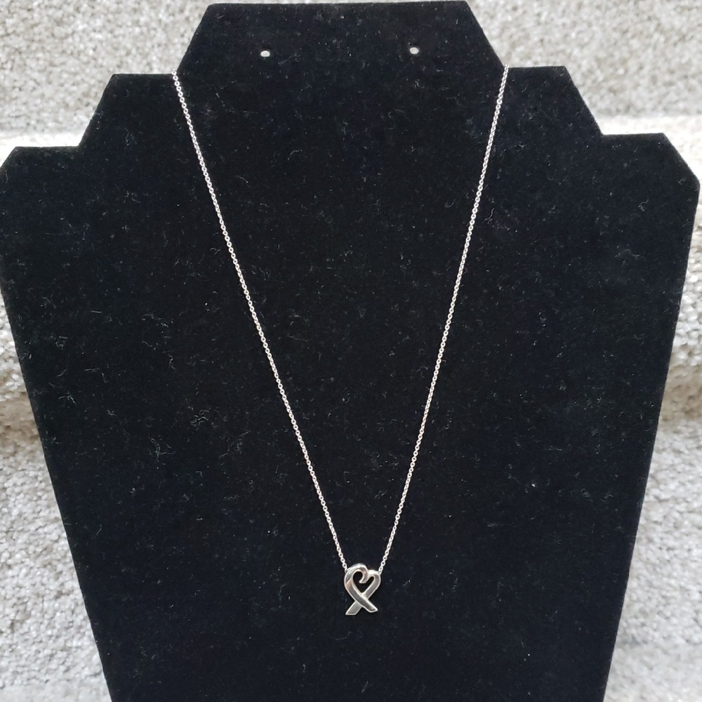 Tiffany And Co E Peretti Heart Necklace Authentic